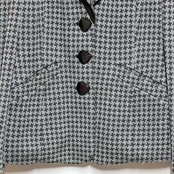 Giorgio Armani grey blazer houndstooth, three button closure Womens 44 Sz L - Picture 8 of 9